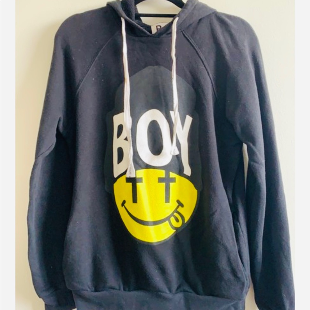 Boy London smile face hoodie